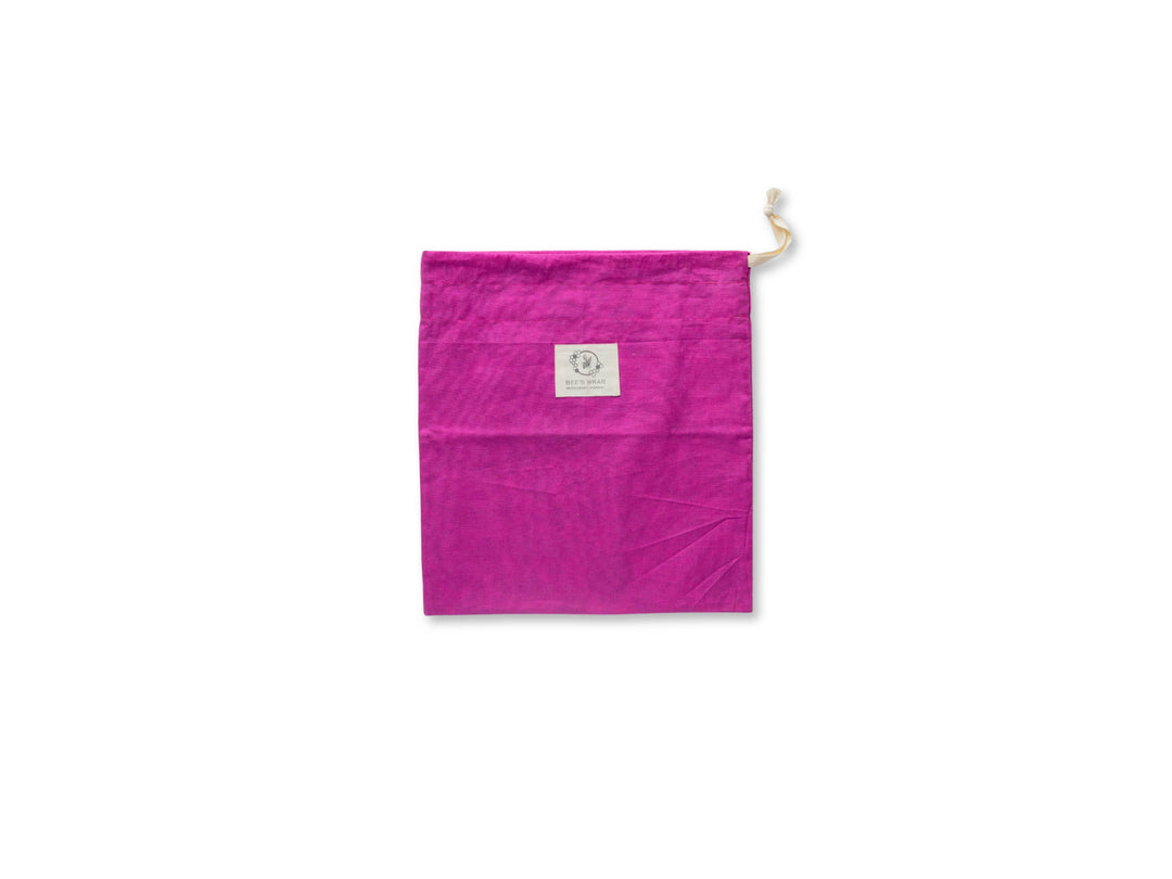 Bee's Wrap Artisan Bread Bag - Magenta, Meadow Magic lined