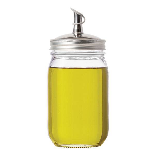 Jarware Oil Cruet Lid for Regular Mouth Mason Jar