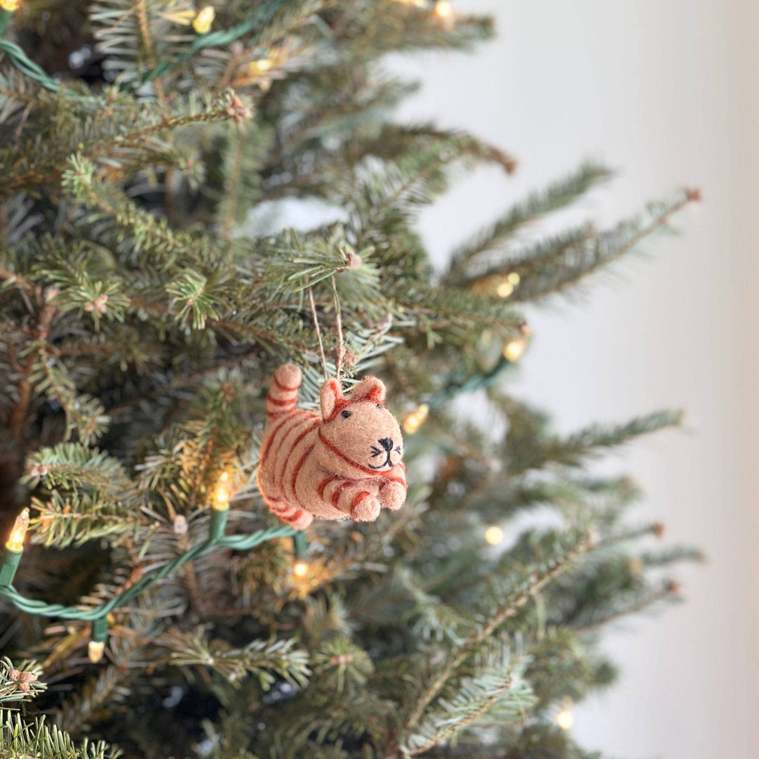 Flying Calico Cat Felt Ornament