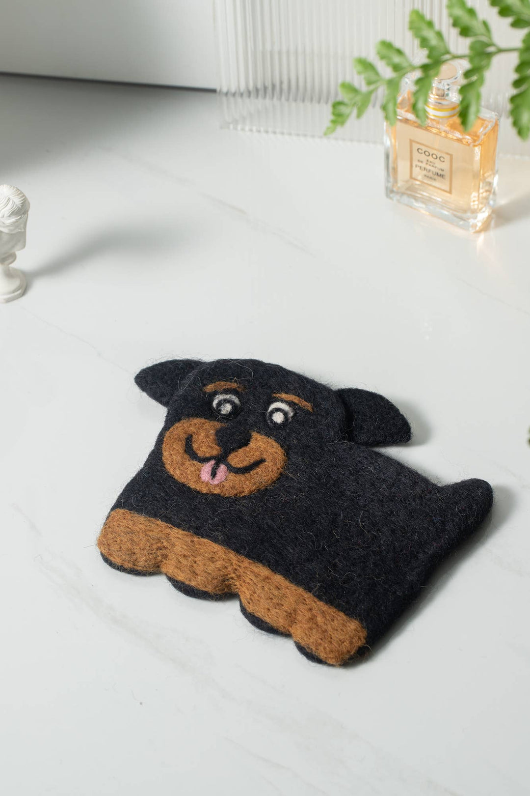 Handmade Felt Coaster - Silly Doggie