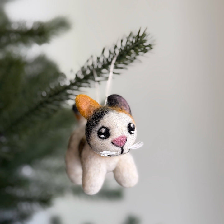 Cat Felt Ornament – Calico, Gray Tabby & Tuxedo