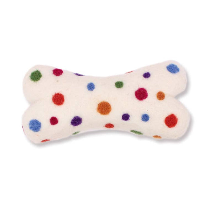 Eco Wool Dog Toy - Polka Dot