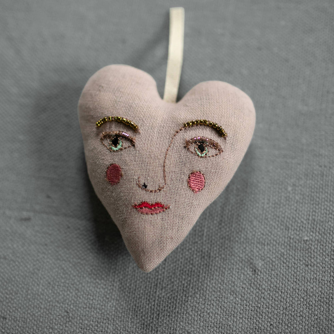 Handsome Heart Lavender & Cotton Ornament