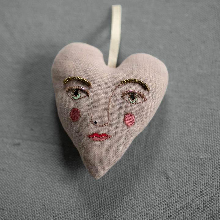 Handsome Heart Lavender & Cotton Ornament