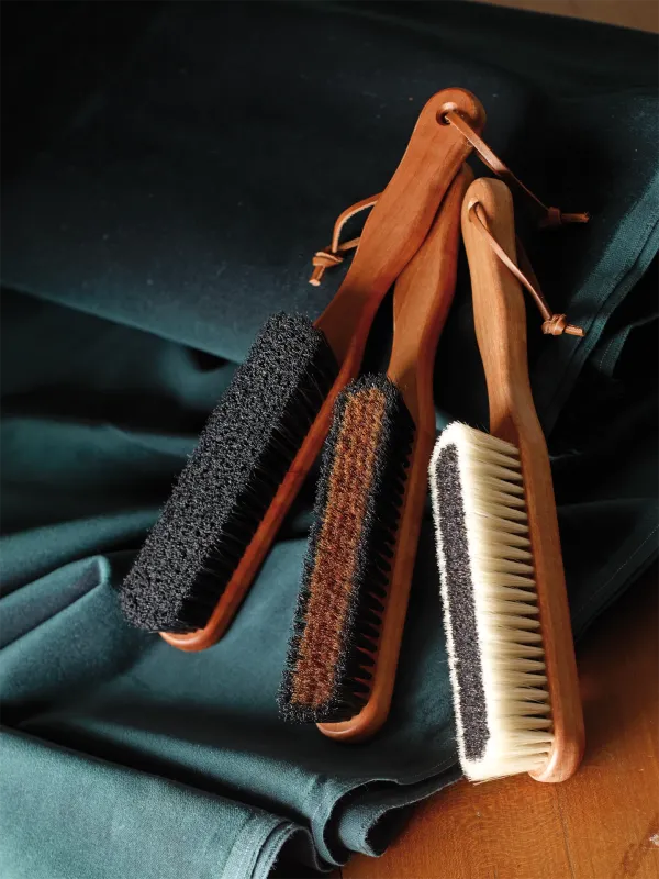 Clothes Brush - Oiled Pearwood and Boar Hair