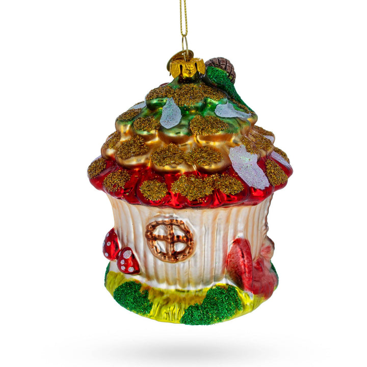 Fairy House Nestled in a Woodland Glade Glass Ornament