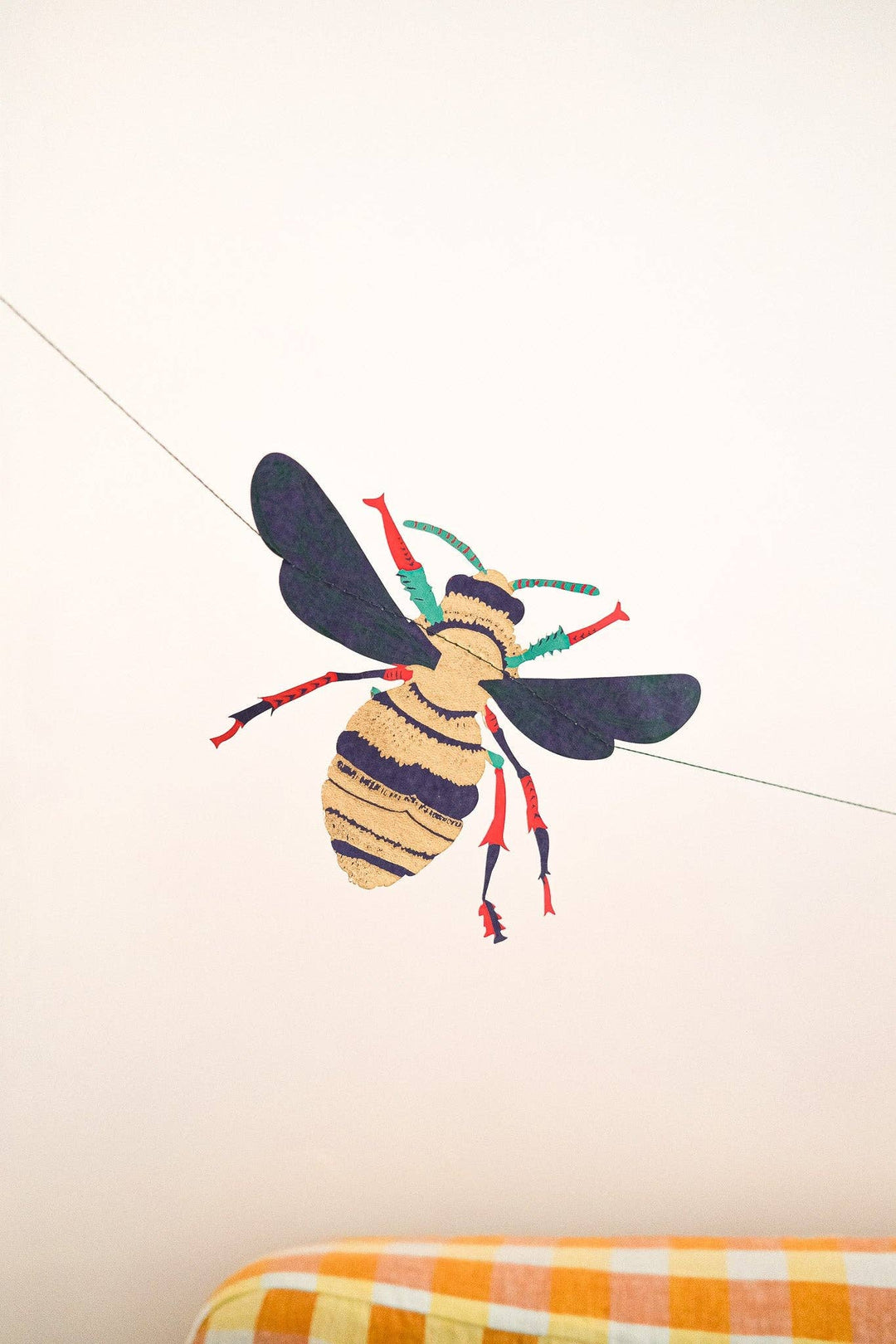 Insect Sewn Paper Garland