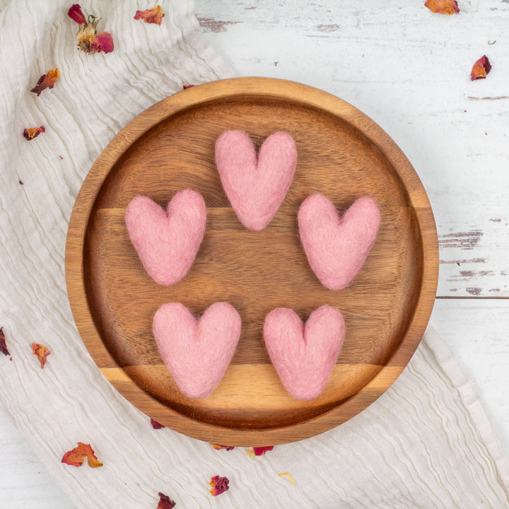 Ballet Pink Wool Felt Hearts Valentine Eco Fresheners