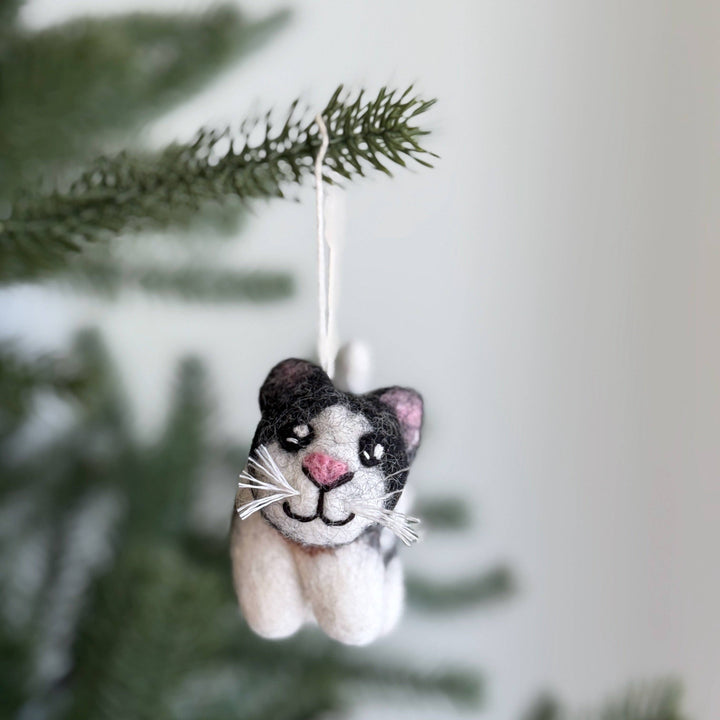 Cat Felt Ornament – Calico, Gray Tabby & Tuxedo