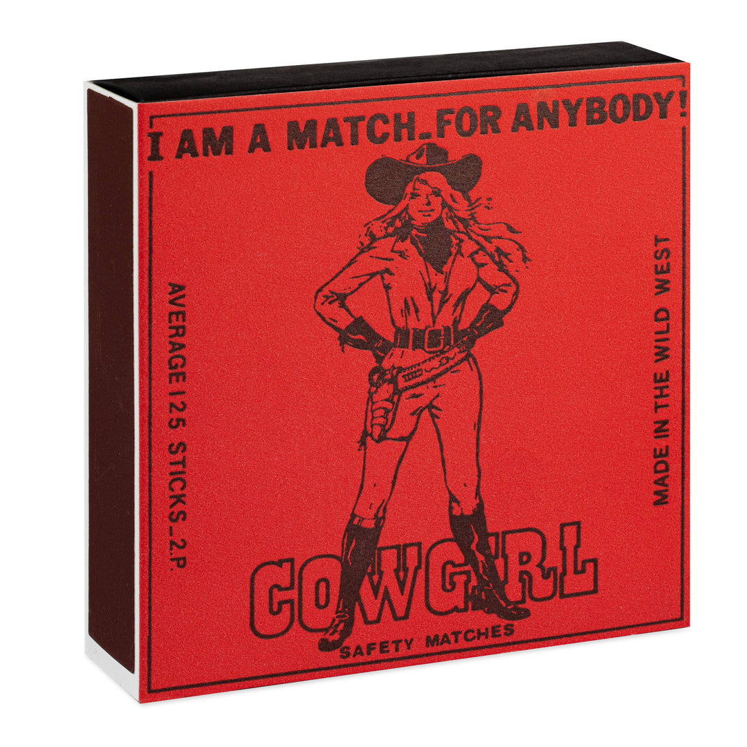 "Match for Anybody" Cowgirl Matchbox