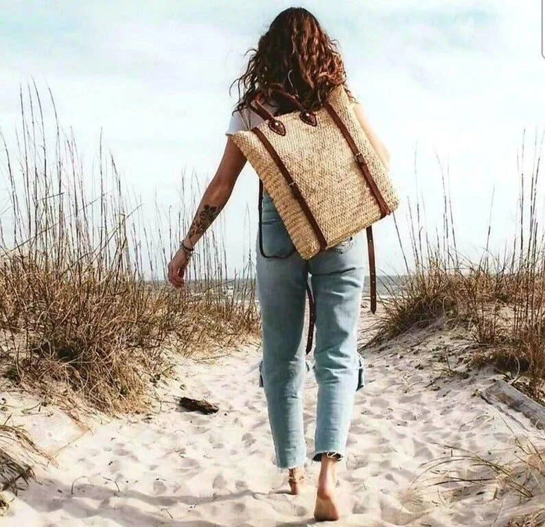 Handmade Straw Packbag