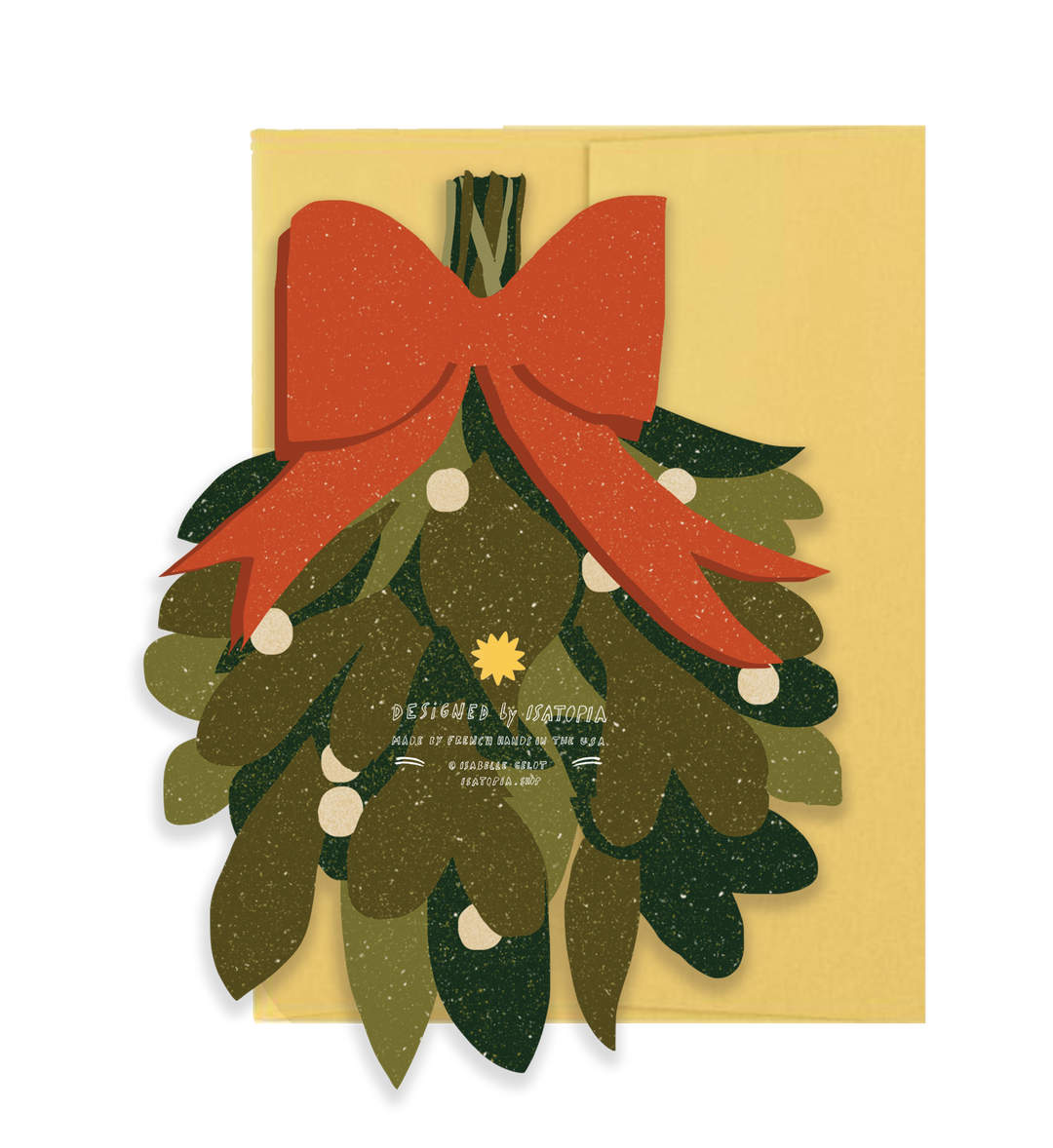 Mistletoe Holiday - Die Cut Card