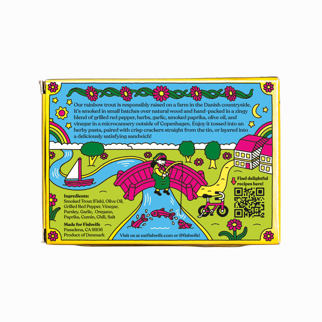 Smoked Trout with Red Chimichurri