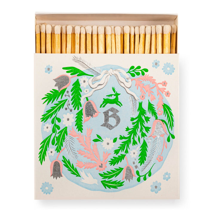Holiday Wreath Square Matchbox