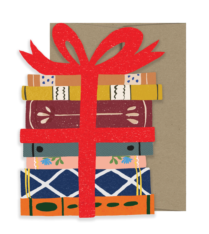Book Lovers - Die Cut Card