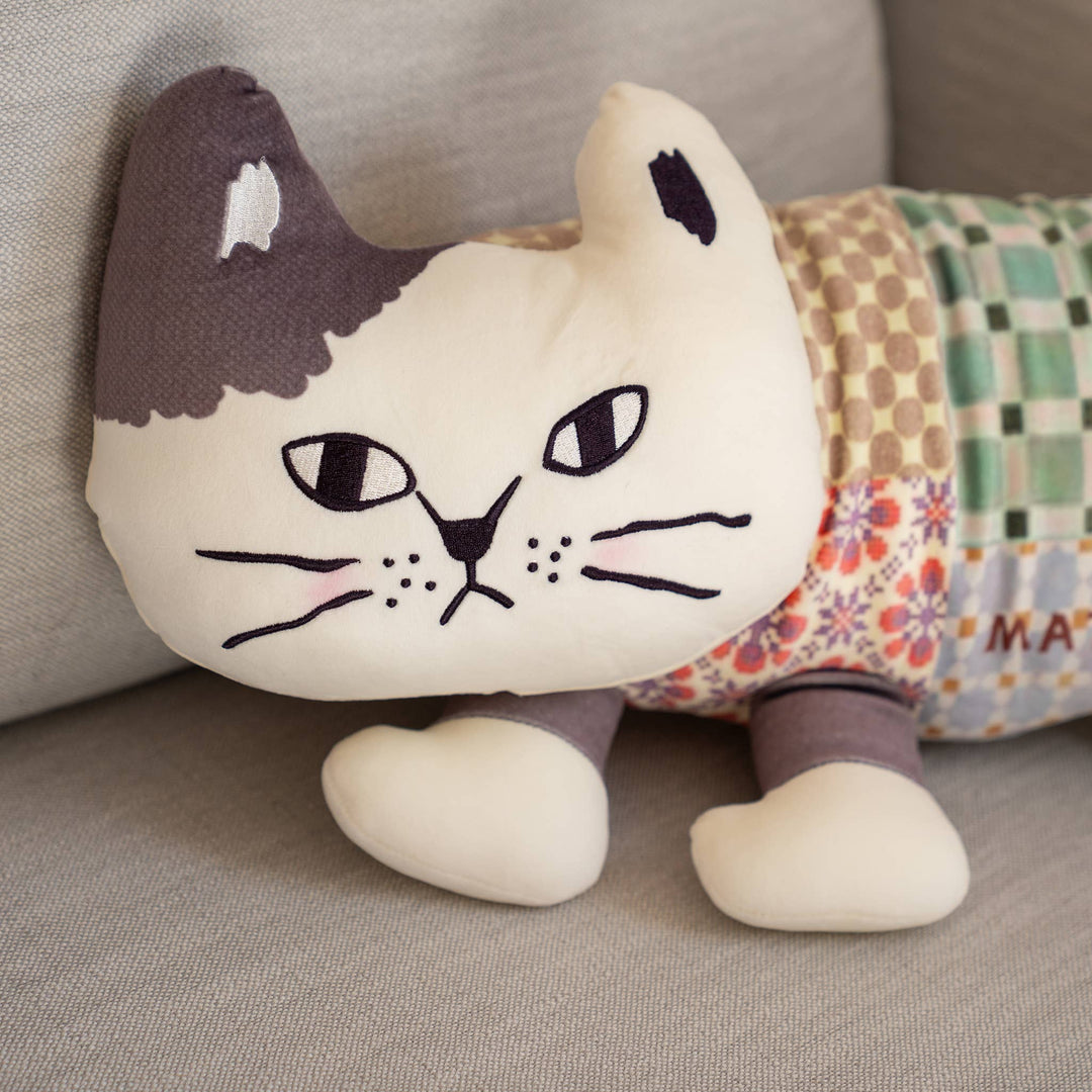 Matilda Patchwork Cat Pillow