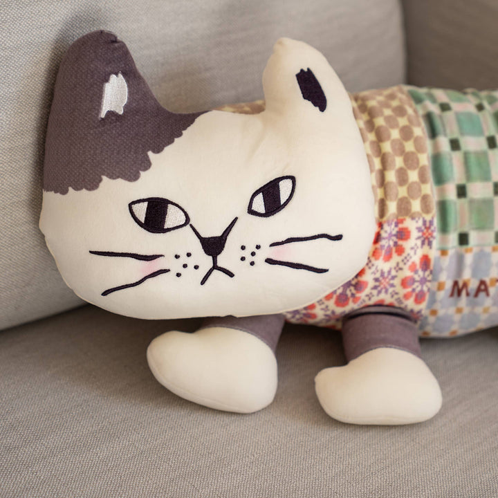 Matilda Patchwork Cat Pillow