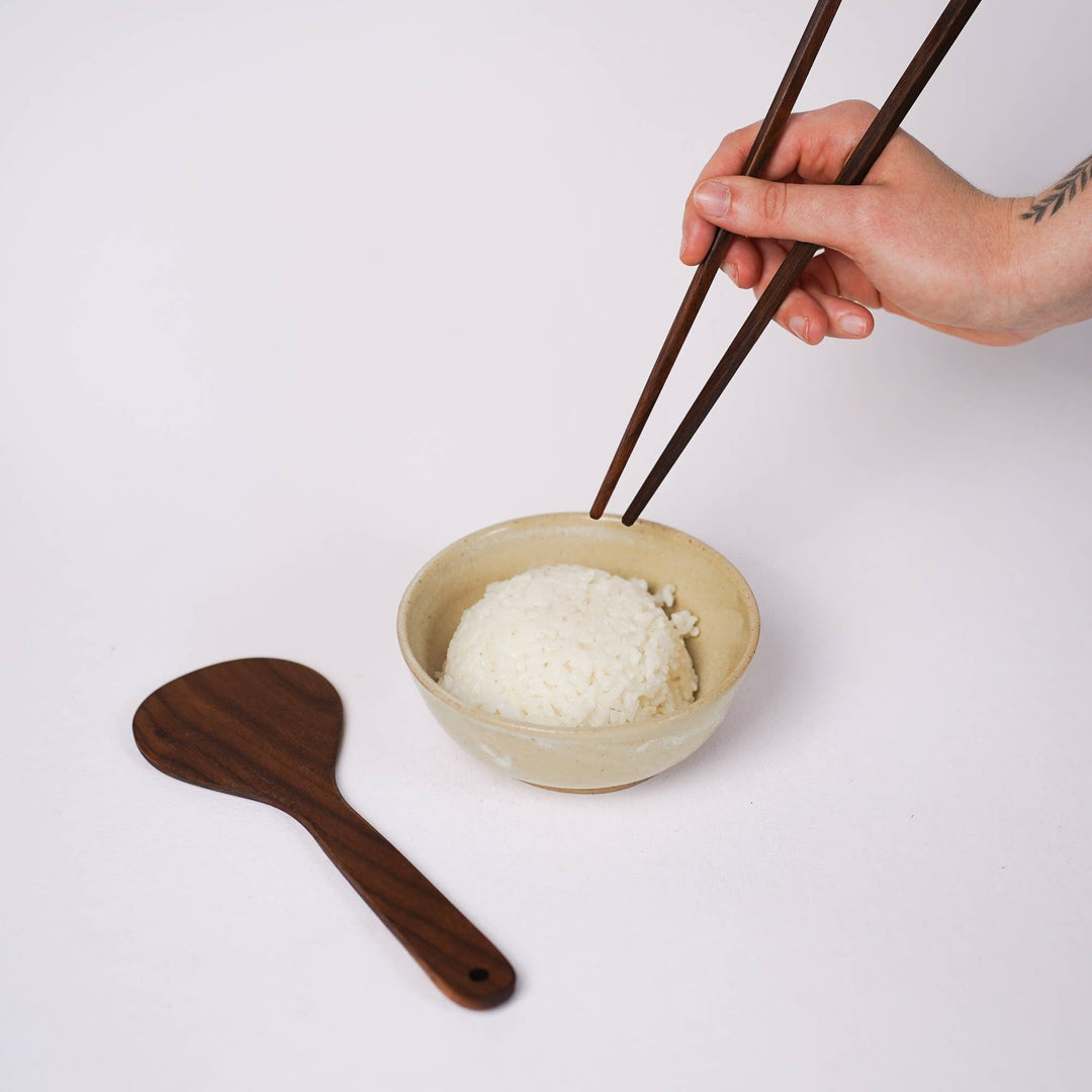 Walnut Rice Paddle Scoop