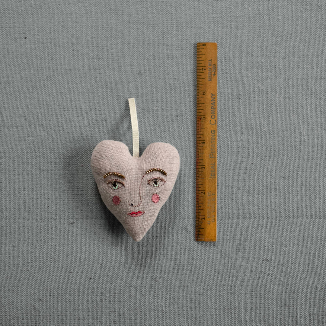 Handsome Heart Lavender & Cotton Ornament