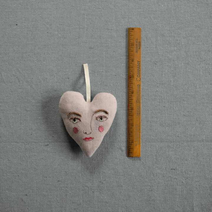 Handsome Heart Lavender & Cotton Ornament