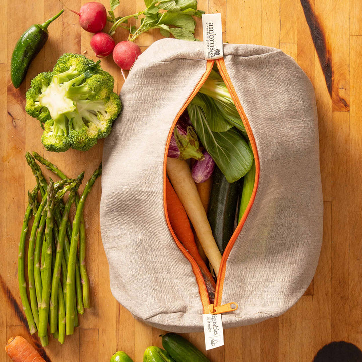 The Vegetable Bag – Reusable Linen Produce Bag