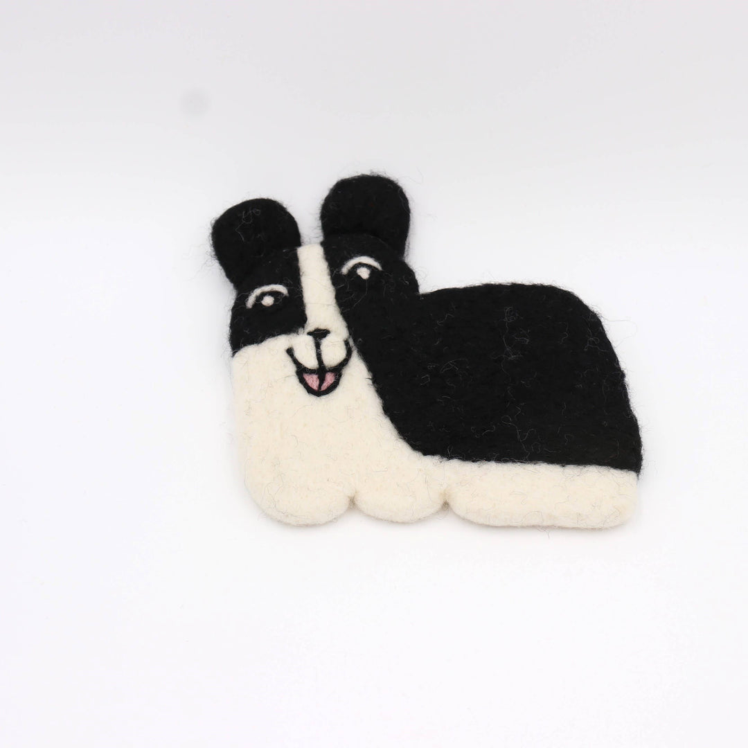 Handmade Felt Coaster - Silly Doggie