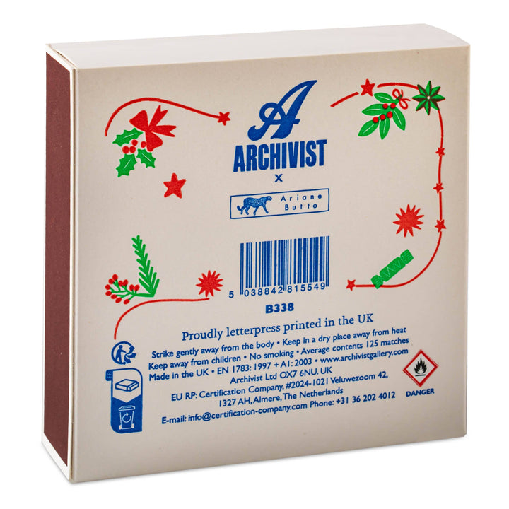 Festive Dog Square Matchbox