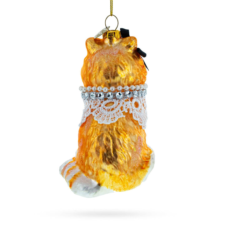 Chic Cat with Pendant Glass Ornament