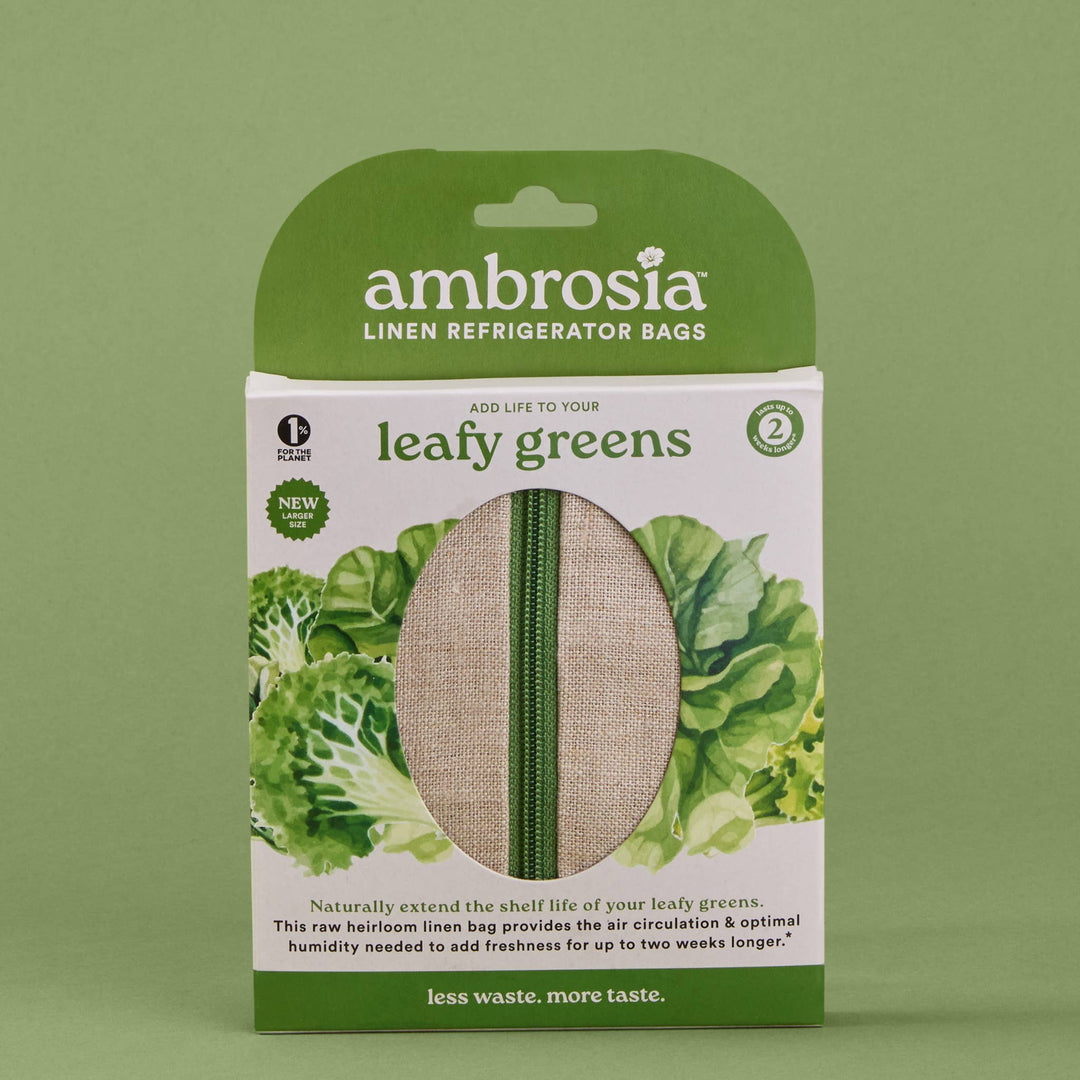 The Leafy Greens Bag – Reusable Linen Produce Bag