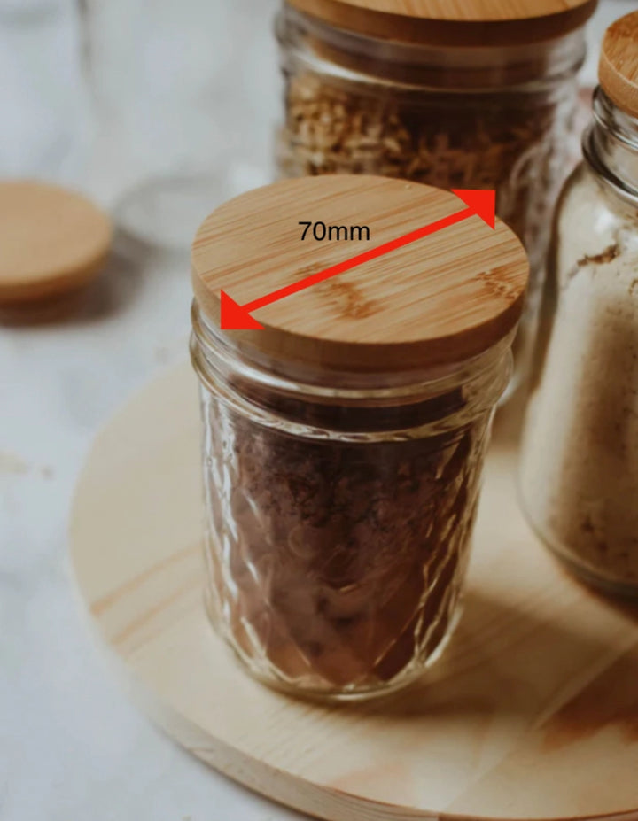 Bamboo Jar Lid - Multiple Sizes