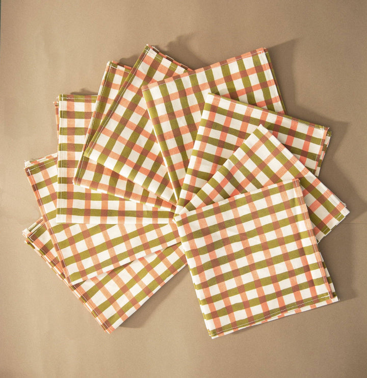 Olive & Vermillion Picnic Napkins