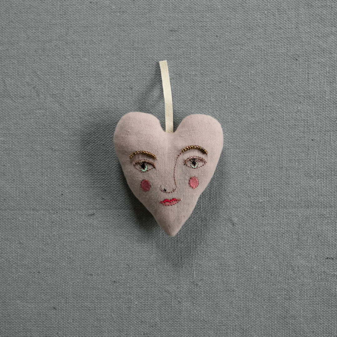 Handsome Heart Lavender & Cotton Ornament
