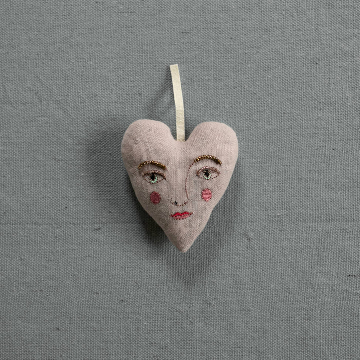 Handsome Heart Lavender & Cotton Ornament