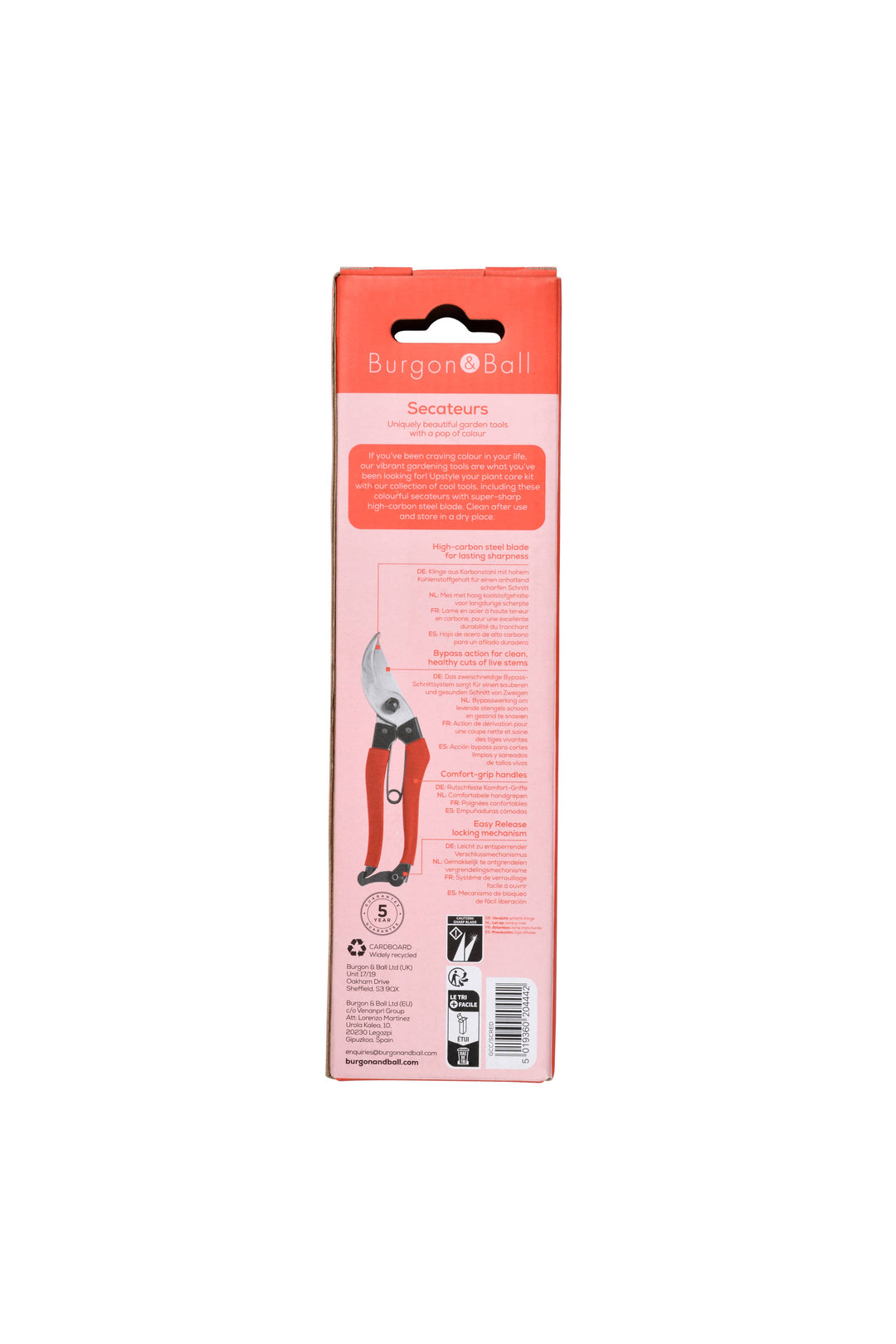 Bypass Secateurs, Red - Collector