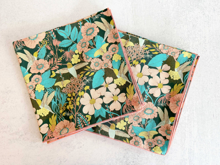 Hummingbirds at Twilight Cloth Napkins - Set of 4