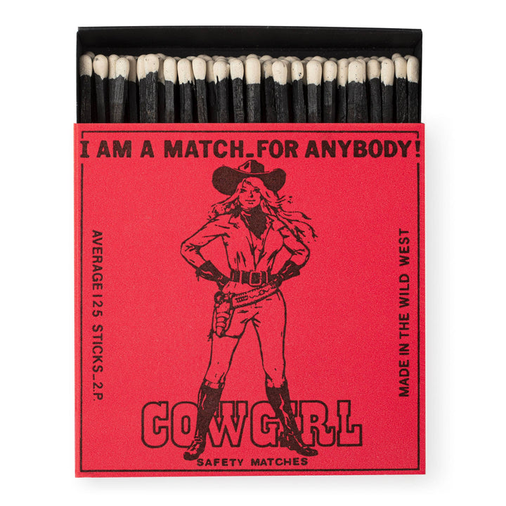 "Match for Anybody" Cowgirl Matchbox