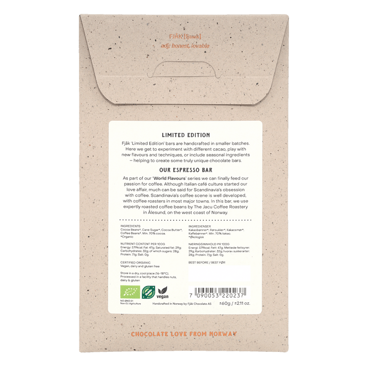 Espresso Dark Chocolate 70% (Limited Edition)