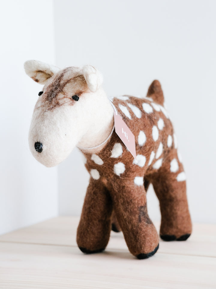 Hand Felted Spotted Deer