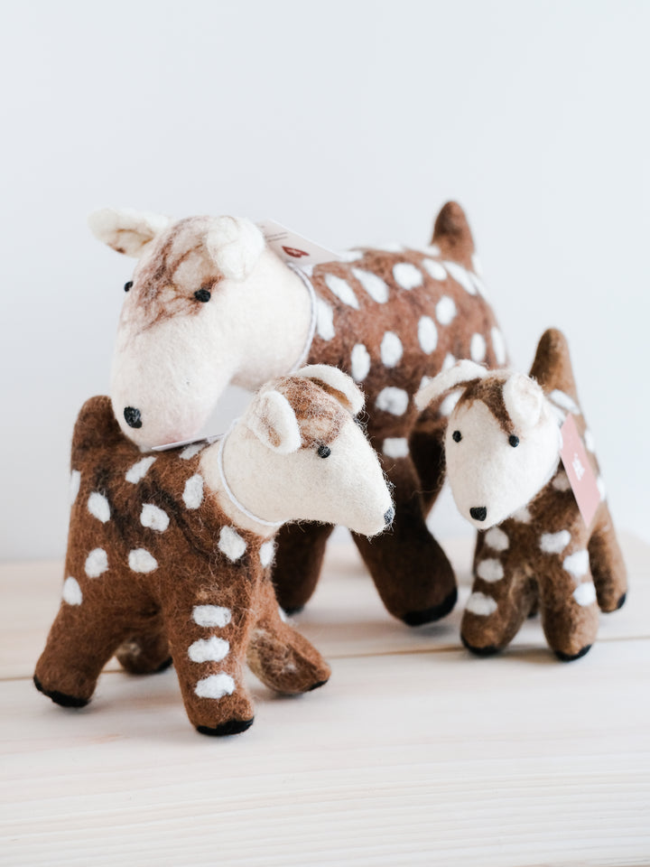 Hand Felted Spotted Deer