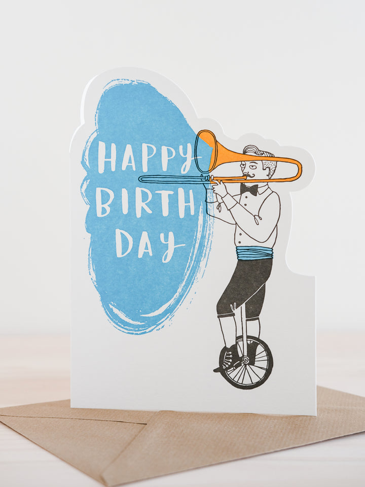 Happy Birthday Trombone Greeting Card