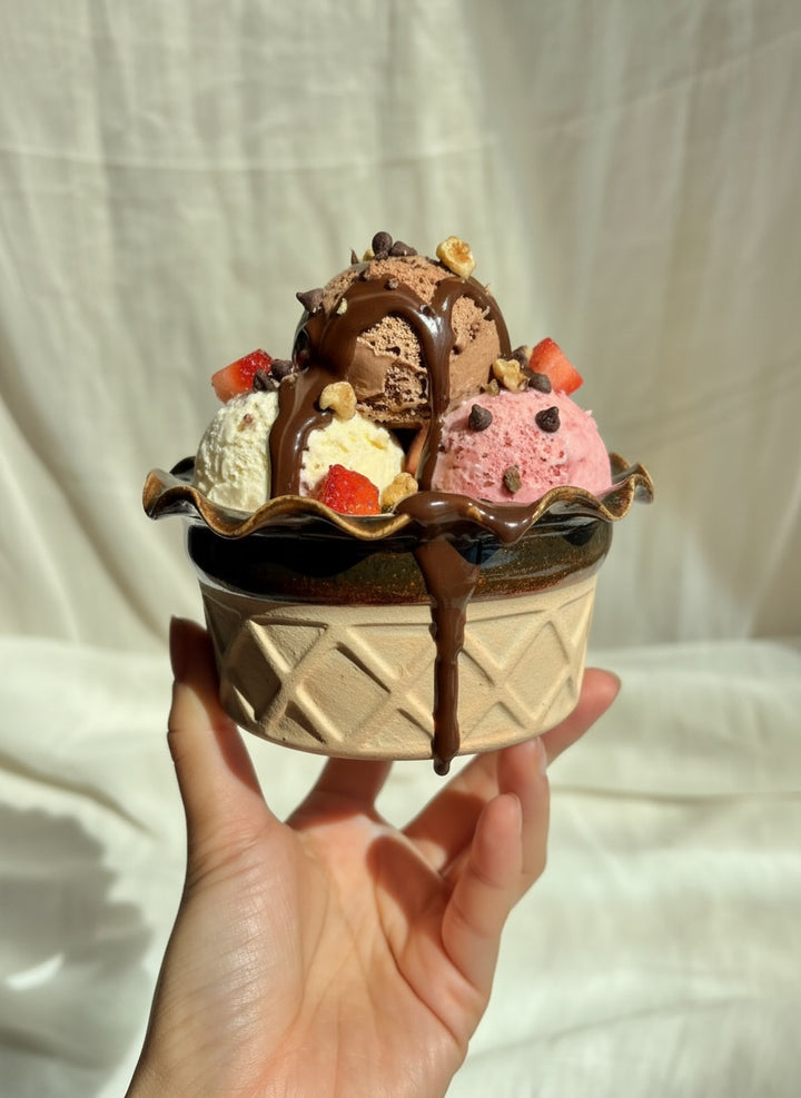 Waffle Cup Ice Cream Bowl