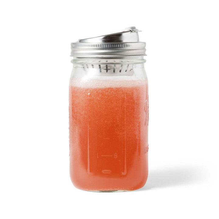 Jarware Stainless Steel Drink Lid for Wide Mouth Mason Jar
