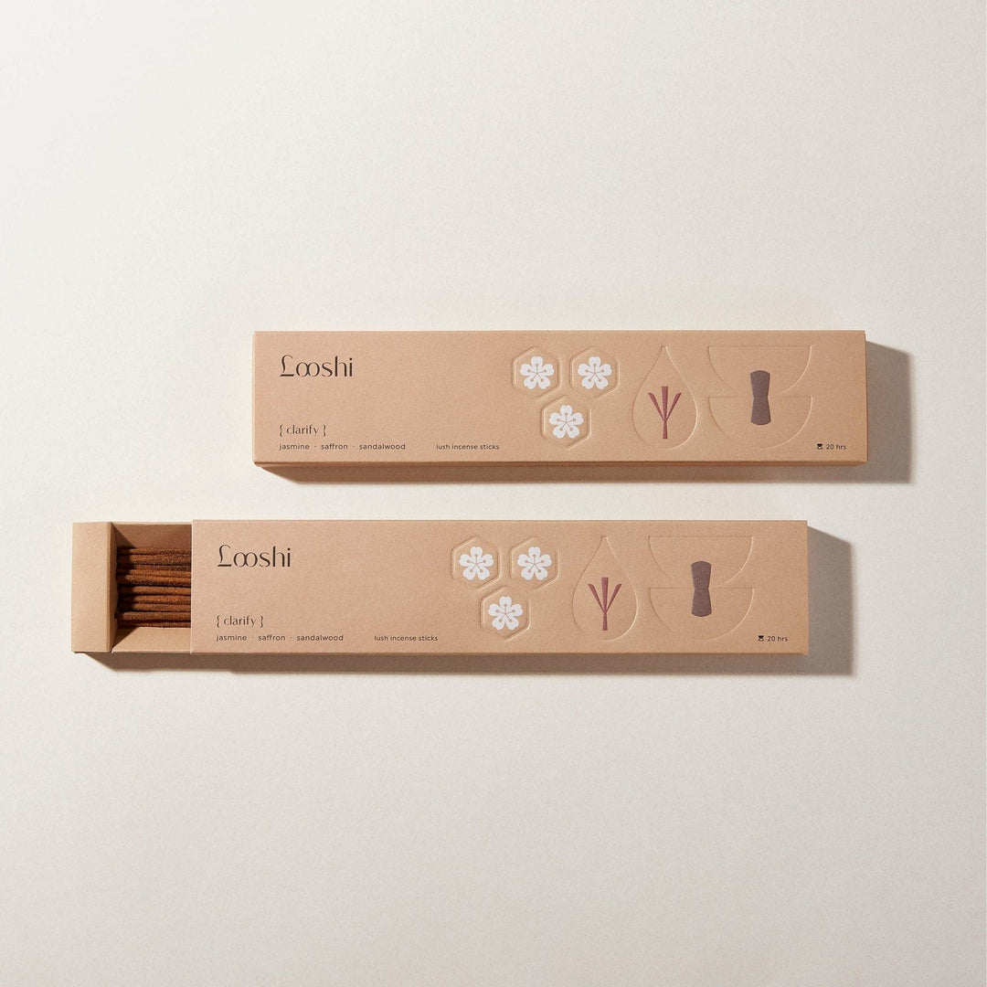 CLARIFY Natural Incense Sticks with Jasmine, Saffron, Sandalwood