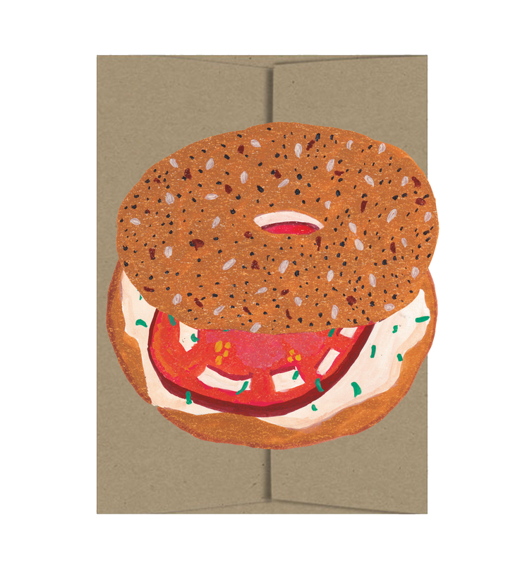 Everything Bagel - Die Cut Card