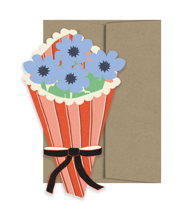 Flower Bouquet Amour Collection - Die Cut Card