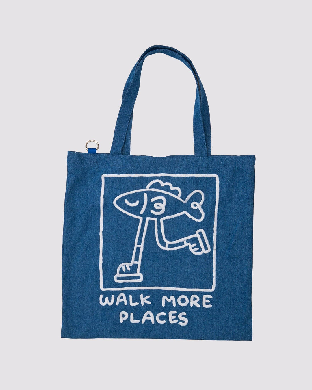 Walk More Places Demin Tote Bag