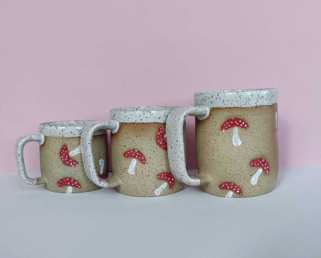 Handmade Mushroom Stamp Mug