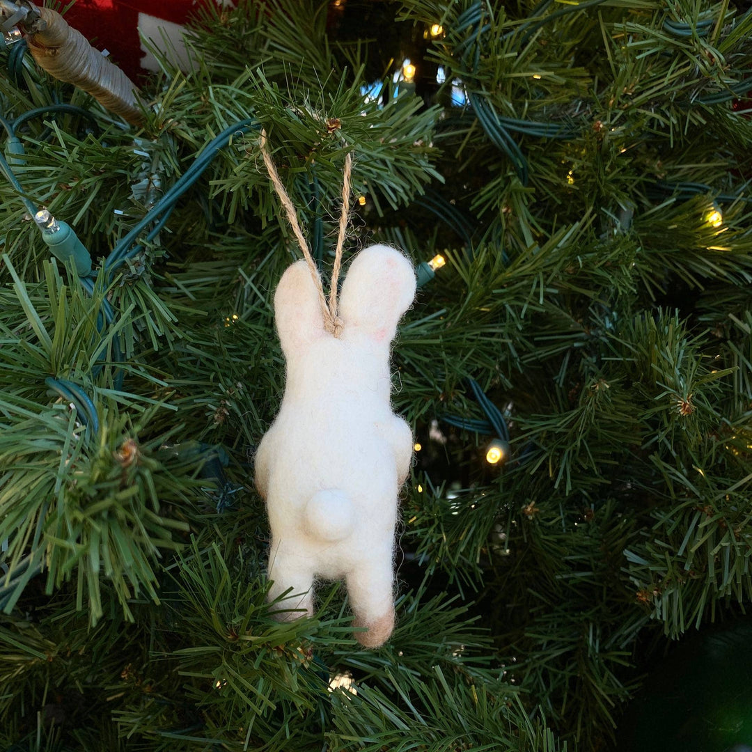 Felt Bunny Holding A Heart Ornament