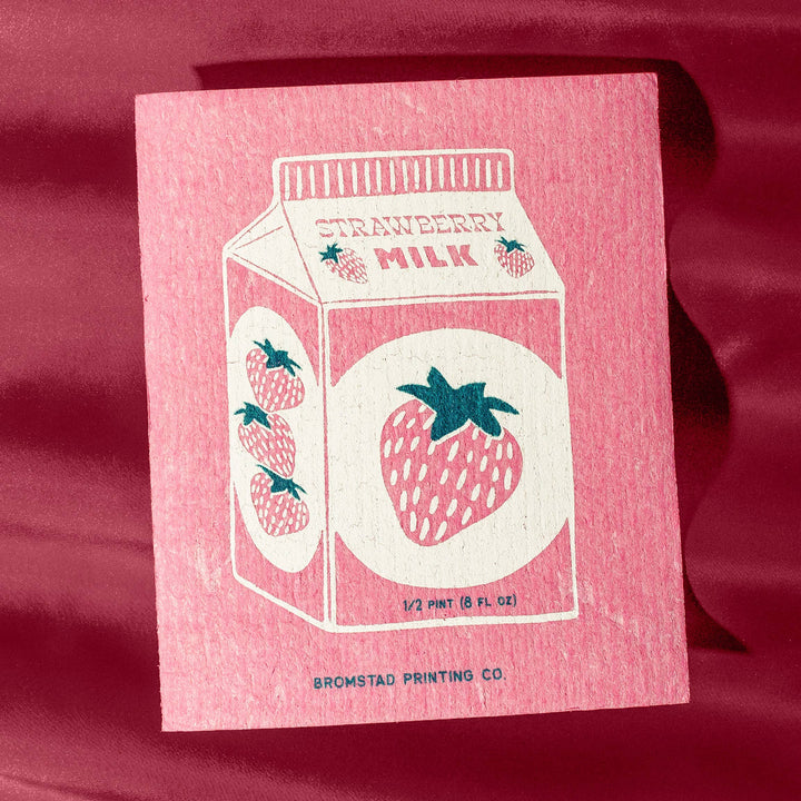 Strawberry Milk - Swedish Dishcloth