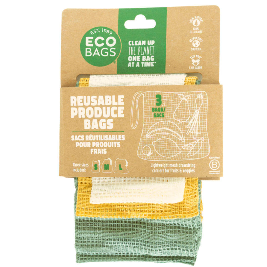 Cellulose Reusable Produce Bags - 3 Pack